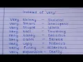 Instead of Very use these words another words for very