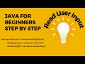Read input from user using Scanner class Step by Step