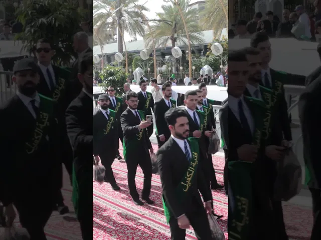 ⁣مسيرة طلابية كبرى لطلبة 64 جامعة عراقية من المشاركين بالحفل المركزي