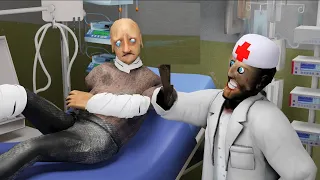 الرسوم المتحركة الجدة دكتور ضد الجد المريض مضحكة من الحياة الواقعية 