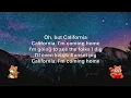 Joni Mitchell- California Lyrics