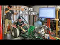 Dyno Tuning our Nitro Methanol Turbo 670cc Harbor Freight Drag Rail