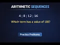 Arithmetic Sequences Determining the Term Number Practise Problem