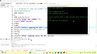 Swap Two numbers using Pointer in C Language by CseCode