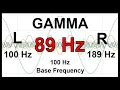 89 Hz Pure BINAURAL Beat 🛑 GAMMA Waves [100 Hz Base Frequency]