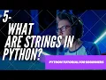 Python Tutorial for Beginners 5 - String and its inbuilt functions in Python