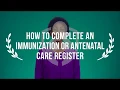 How to Complete Immunization Registers