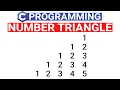 Number Triangle Pattern in C Number Pattern Using C Program - C Language in Hindi