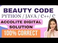 BEAUTY CODE ACCOLITE CODING SOLUTIONS PYTHON C JAVA C BEAUTIFUL PATH ACCOLITE CODE GRAPH
