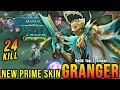 Lagu 24 Kills + MANIAC!! Cosmic Finality Granger New PRIME Skin!! - Build Top 1 Global Granger ~ MLBB