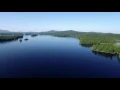 Aerial of Lower Saranac Lake at Ampersand Bay - Saranac Lake NY