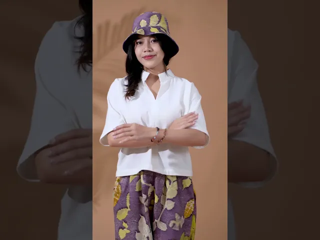 เสื้อคอจีน แขนสั้น ญ ฝ้ายทอฟอกนุ่ม สีขาวธรรมชาติ
