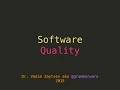 Software Quality SWEBOK chapter 10