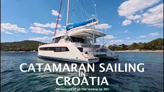Catamaran sailing in Croatia