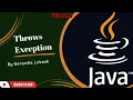 Part 40 Throws Exception in Java Telugu