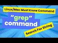 Must Know Commands In - grep Searching Files For A String What Is The grep command