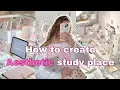 I Made My Study Space Aesthetic on a Budget Easy Desk Makeover