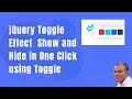 jQuery Toggle Effect Show and Hide in One Click using Toggle