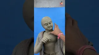 Clay Krishna Statue Making | मिट्टी से कृष्ण मूर्ति बनाने की पूरी प्रक्रिया #KrishnaStatue #ClayArt