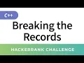 Breaking the Records problem Hackerrank Problem Solving Difficult problems series