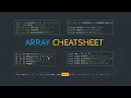 JavaScript Array Function cheatsheet