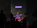 BAYMAX flying accross the Disneyland castle