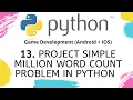 Project Simple Million Word Count Problem in Python