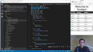 Angular coding 5 Create static header for a table