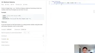 Leetcode - Maximum Subarray Python