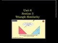 Geometry Unit 6 Section 3 Similar Triangles