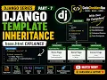 Django Template Inheritance base html Explained Navbar Footer Django Tutorial Telugu Part 7