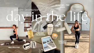 DAY IN THE LIFE pilates instructor bo tee haul mat class waitrose shop with me more vlog uk