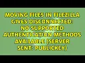 No supported authentication methods available server sent publickey