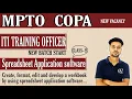 Class-8 Create format and edit and develop a workbook by using spreadsheet app soft MPTO COPA