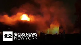 Giant inferno destroys 1 home severely damages another in Belleville N J