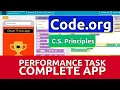 Code org Performance Task Prep Tutorial PT Example App Code Explained Written Response Tutorial