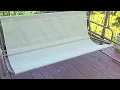 Replacing sling on porch swing seat