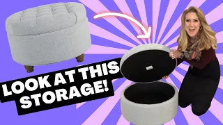 The Best Amazon Storage Ottoman Easy Set Up and Storage Demo