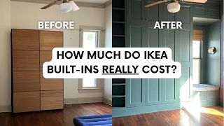 MASSIVE WALL OF IKEA BUILT-INS COST Renee Renovates