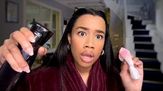 ASMR Overprotective Mom Catches You Wearing Make-up and Spit Paints It Off 💄😡