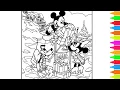 Disney Coloring Mickey Mouse Minnie Mouse Goofy Donald Duck Disney Christmas Coloring Pages