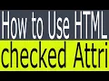 How to Use checked Attribute HTML - What is checked Attribute Why We Use