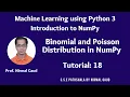 Introduction to NumPy Tutorial 18 Binomial and Poisson Distribution in NumPy