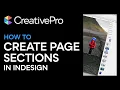 InDesign How-To Create Sections and Section Markers Tutorial