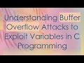Understanding Buffer Overflow Attacks to Exploit Variables in C Programming
