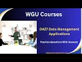 D427 Data Management Applications practice Questions