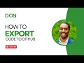 How to export FlutterFlow code to GitHub