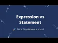 Expression and Statement