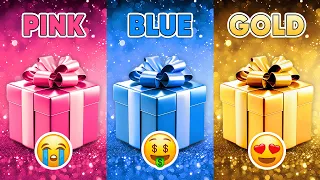 choose your gift pink blue or gold how lucky are you quiz kingdom