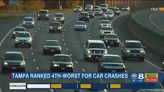 Report Tampa ranks 4th-worst city for car accidents 31st for worst drivers
